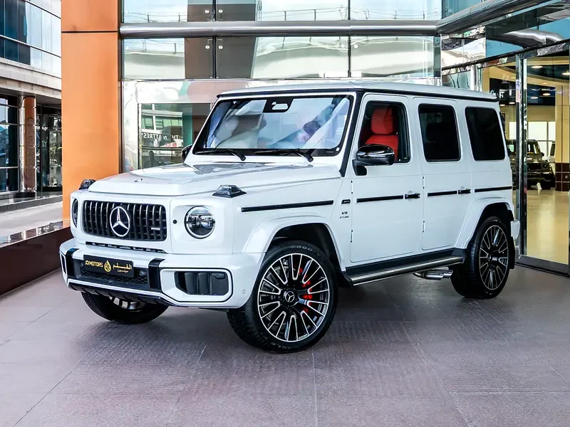 2025 Mercedes-Benz G-Class G 63 AMG 4.0 Litres V8 Biturbo Petrol Engine White Red SUV