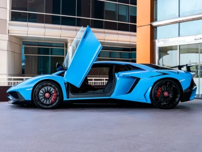 2017 Lamborghini Aventador LP 750-4 Superveloce 6.5L V12 Engine Blue Black Hard Top Convertible