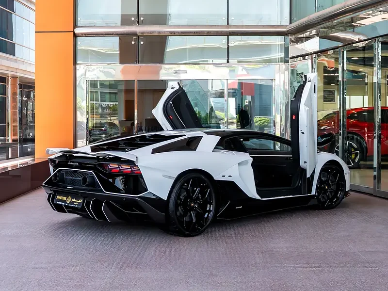 2022 Lamborghini Aventador LP 780-4 Ultimae 12 Cylinders Petrol Engine White Black Sports Car