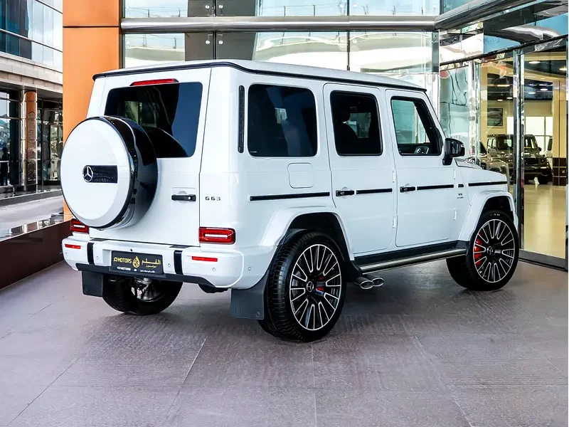 2025 Mercedes-Benz G-Class G 63 AMG 4.0 Litres V8 Biturbo Petrol Engine White Red SUV