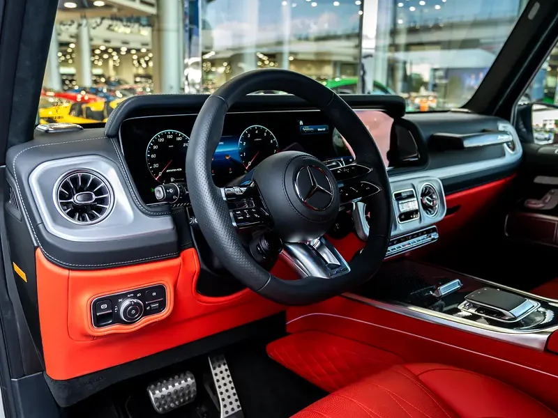 2025 Mercedes-Benz G-Class G 63 AMG 4.0 Litres V8 Biturbo Petrol Engine White Red SUV