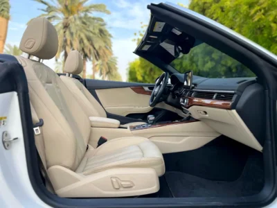 2021 Audi A5 45 TFSI Quattro 4 Cylinders Petrol Engine White Beige Convertible American Specs