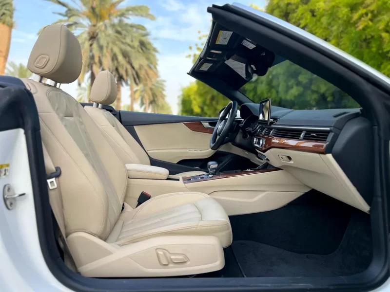 2021 Audi A5 45 TFSI Quattro 4 Cylinders Petrol Engine White Beige Convertible American Specs