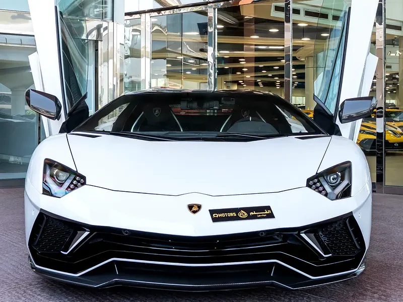 2022 Lamborghini Aventador LP 780-4 Ultimae 12 Cylinders Petrol Engine White Black Sports Car