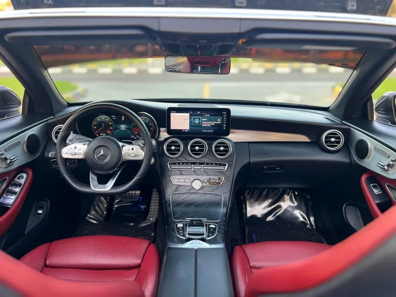 2019 Mercedes-Benz C-Class C 300e 4 Cylinders Hybrid Engine Grey Red Convertible GCC