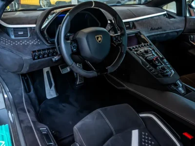 2022 Lamborghini Aventador LP 780-4 Ultimae 12 Cylinders Petrol Engine White Black Sports Car