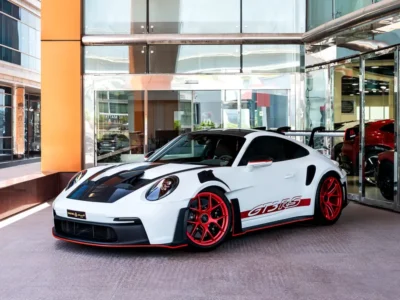 2024 Porsche 911 GT3 RS 4.0L naturally aspirated flat-six Engine White Black Sports Car