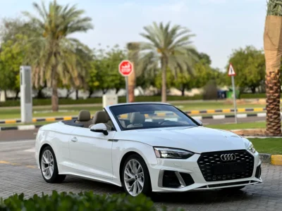 2021 Audi A5 45 TFSI Quattro 4 Cylinders Petrol Engine White Beige Convertible American Specs