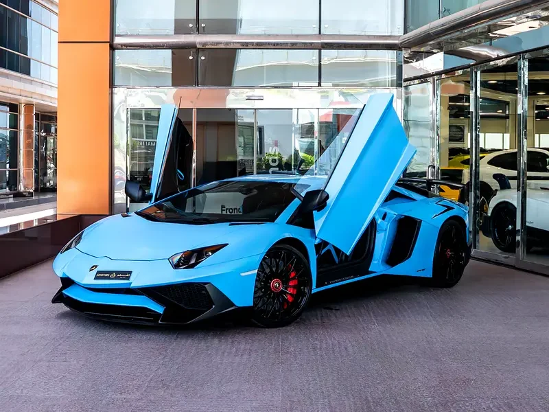 2017 Lamborghini Aventador LP 750-4 Superveloce 6.5L V12 Engine Blue Black Hard Top Convertible