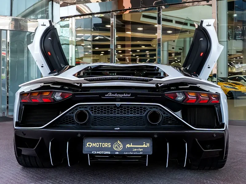 2022 Lamborghini Aventador LP 780-4 Ultimae 12 Cylinders Petrol Engine White Black Sports Car