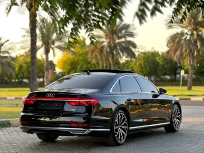 2019 Audi A8 3.0 TFSI 6 Cylinders Petrol Engine Black Beige Sedan GCC Specs Automatic