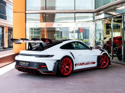 2024 Porsche 911 GT3 RS 4.0L naturally aspirated flat-six Engine White Black Sports Car