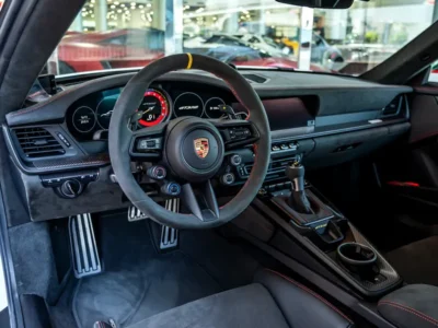 2024 Porsche 911 GT3 RS 4.0L naturally aspirated flat-six Engine White Black Sports Car