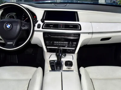 2014 BMW 7-Series 750Li 8 Cylinders Petrol Engine Blue White Sedan GCC Specs Automatic
