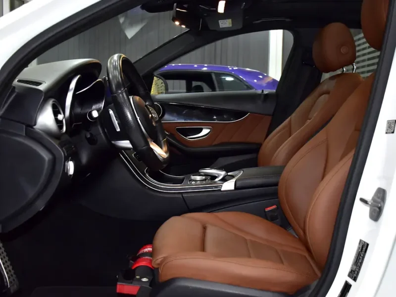 2019 Mercedes-Benz C-Class C200 4 Cylinders Petrol Engine White Tan Sedan GCC Specs