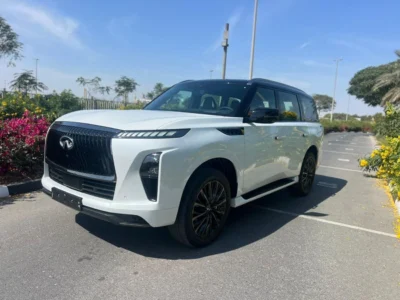 2025 Infiniti QX80 Autograph Bench Chairs 3.5L 6 Cylinders Engine White Red SUV GCC