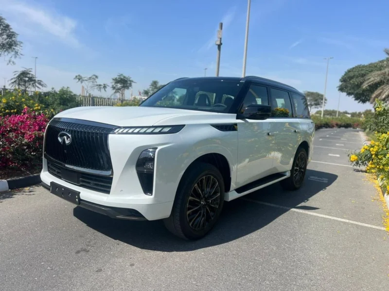 2025 Infiniti QX80 Autograph Bench Chairs 3.5L 6 Cylinders Engine White Red SUV GCC