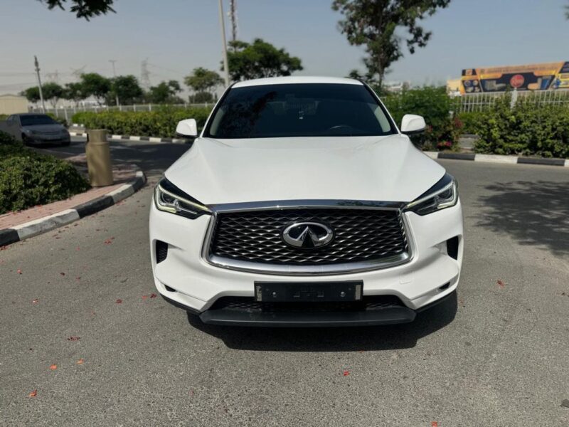 2021 Infiniti QX50 LUXE 2.0 Litres 4 Cylinders Petrol Engine White Black SUV GCC Specs