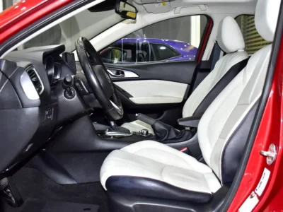 2017 Mazda 3 R Grade 4 Cylinders Petrol Engine Red Beige Sedan GCC Specs Automatic