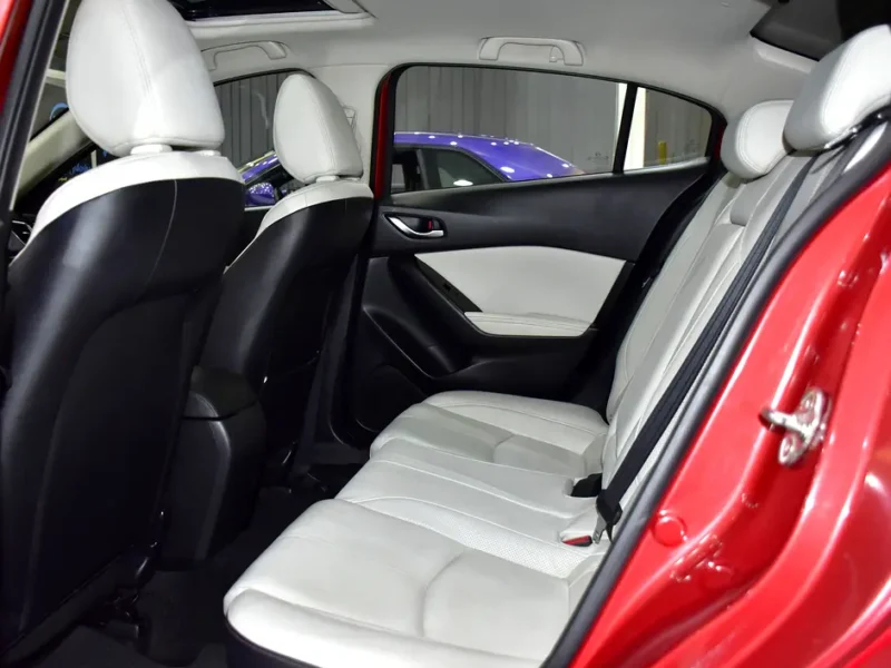 2017 Mazda 3 R Grade 4 Cylinders Petrol Engine Red Beige Sedan GCC Specs Automatic
