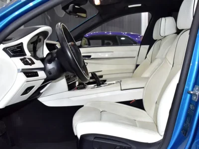 2014 BMW 7-Series 750Li 8 Cylinders Petrol Engine Blue White Sedan GCC Specs Automatic