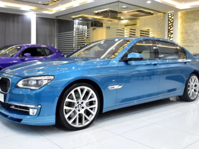 2014 BMW 7-Series 750Li 8 Cylinders Petrol Engine Blue White Sedan GCC Specs Automatic