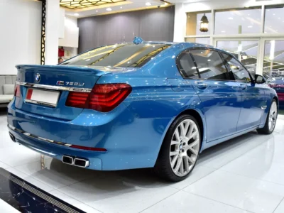 2014 BMW 7-Series 750Li 8 Cylinders Petrol Engine Blue White Sedan GCC Specs Automatic