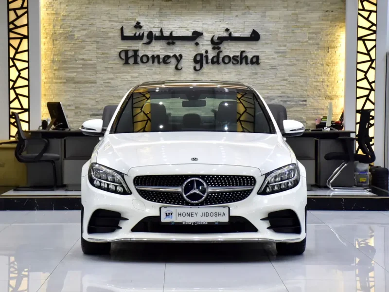 2019 Mercedes-Benz C-Class C200 4 Cylinders Petrol Engine White Tan Sedan GCC Specs