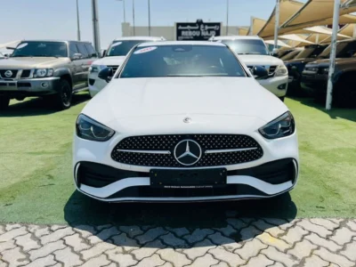 2022 Mercedes Benz C200 AMG 2.0 Litres V4 Petrol Engine White Black Sedan Full Options