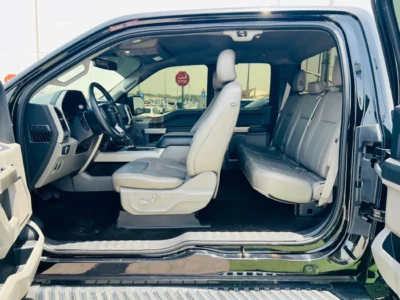 2018 FORD F-150 3.5L V6 LARIAT CREW LUX+CHROME PK Black Beige Pickup Truck GCC