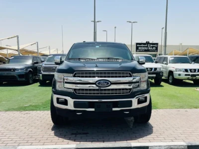 2018 FORD F-150 3.5L V6 LARIAT CREW LUX+CHROME PK Black Beige Pickup Truck GCC
