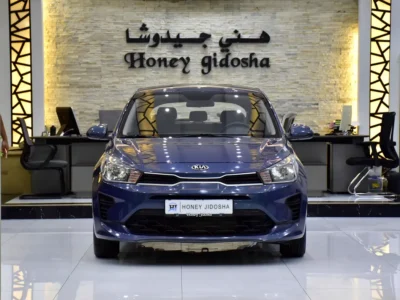 2021 Kia Rio EX 4 Cylinders Petrol Engine Blue Beige Sedan GCC Specs Automatic