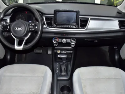 2021 Kia Rio EX 4 Cylinders Petrol Engine Blue Beige Sedan GCC Specs Automatic