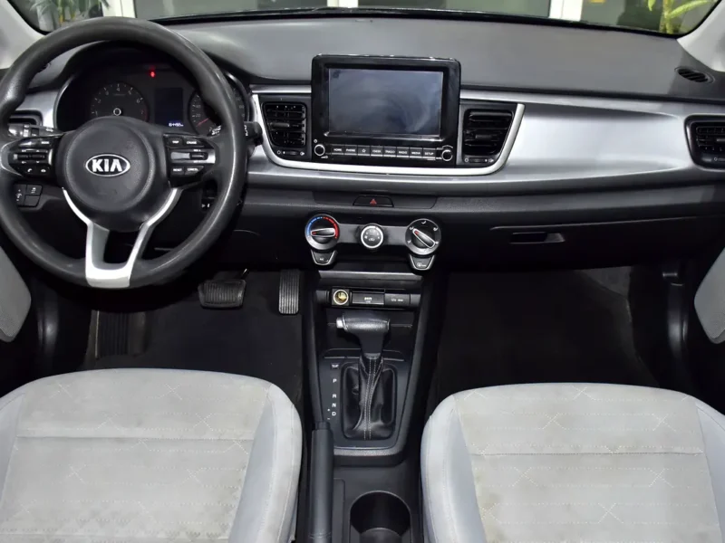 2021 Kia Rio EX 4 Cylinders Petrol Engine Blue Beige Sedan GCC Specs Automatic