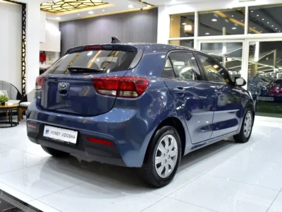 2021 Kia Rio EX 4 Cylinders Petrol Engine Blue Beige Sedan GCC Specs Automatic