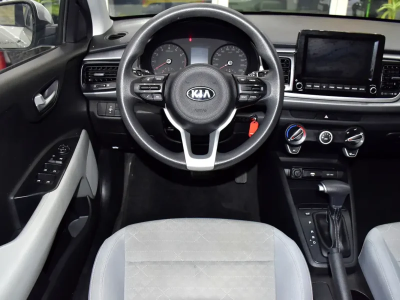 2021 Kia Rio EX 4 Cylinders Petrol Engine Silver Beige Sedan GCC Specs Automatic