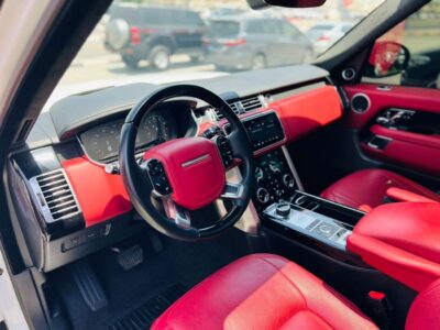 2018 LAND ROVER RANGE ROVER AUTOBIOGRAPHY 5.0L V8 Petrol Engine White Red SUV