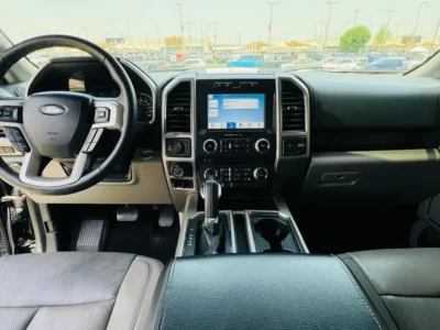 2018 FORD F-150 3.5L V6 LARIAT CREW LUX+CHROME PK Black Beige Pickup Truck GCC