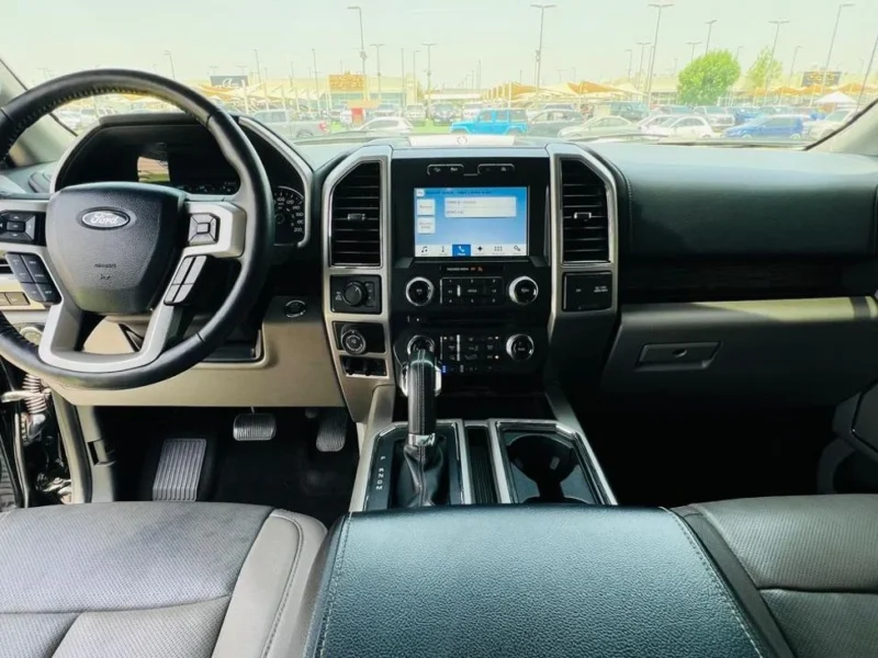 2018 FORD F-150 3.5L V6 LARIAT CREW LUX+CHROME PK Black Beige Pickup Truck GCC