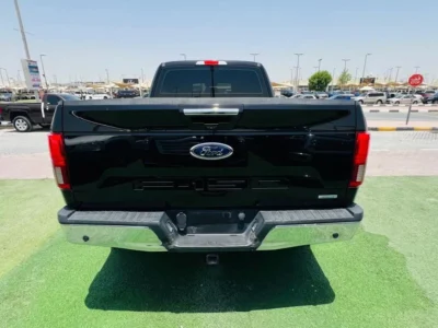 2018 FORD F-150 3.5L V6 LARIAT CREW LUX+CHROME PK Black Beige Pickup Truck GCC