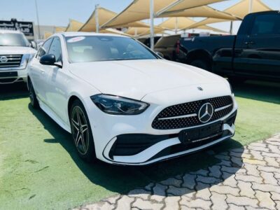 2022 Mercedes Benz C200 AMG 2.0 Litres V4 Petrol Engine White Black Sedan Full Options