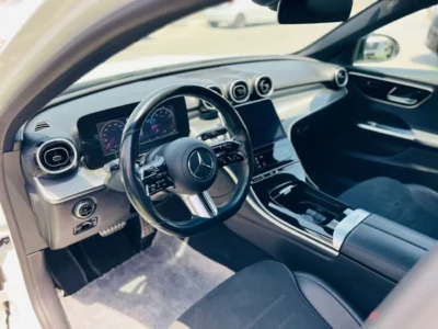2022 Mercedes Benz C200 AMG 2.0 Litres V4 Petrol Engine White Black Sedan Full Options