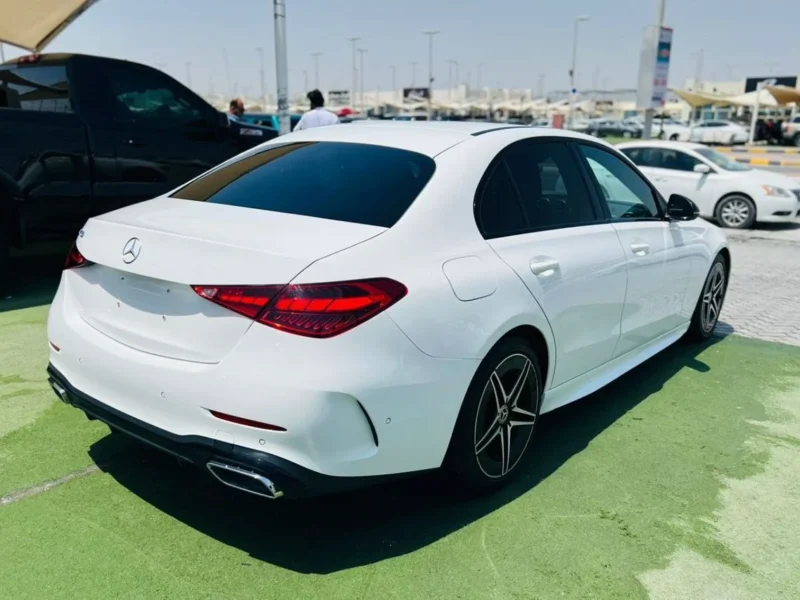 2022 Mercedes Benz C200 AMG 2.0 Litres V4 Petrol Engine White Black Sedan Full Options