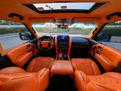 2015 Nissan Patrol SE Platinum 6 Cylinders Petrol Engine Blue Orange SUV GCC Specs
