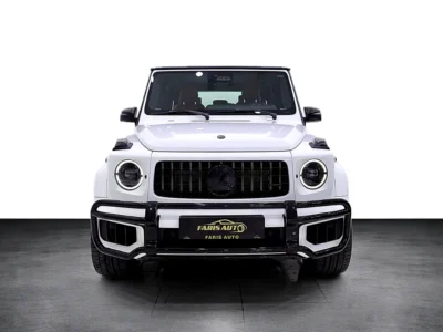 2025 Mercedes-Benz G-Class G 63 AMG 4.0L V8 Biturbo White Maroon SUV DOUBLE NIGHT PACKAGE
