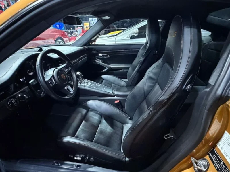 2018 Porsche 911 Turbo S Exclusive 3.8-liter twin-turbocharged Engine Yellow Black Coupe GCC