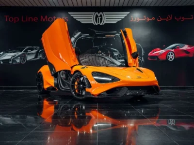 2022 McLaren 765LT SPIDER 4.0 Litres 8 Cylinders Petrol Engine Orange Black Coupe GCC Specs