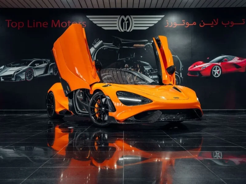 2022 McLaren 765LT SPIDER 4.0 Litres 8 Cylinders Petrol Engine Orange Black Coupe GCC Specs