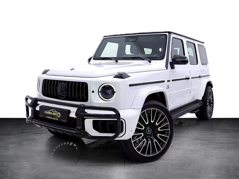 2025 Mercedes-Benz G-Class G 63 AMG 4.0L V8 Biturbo White Maroon SUV DOUBLE NIGHT PACKAGE