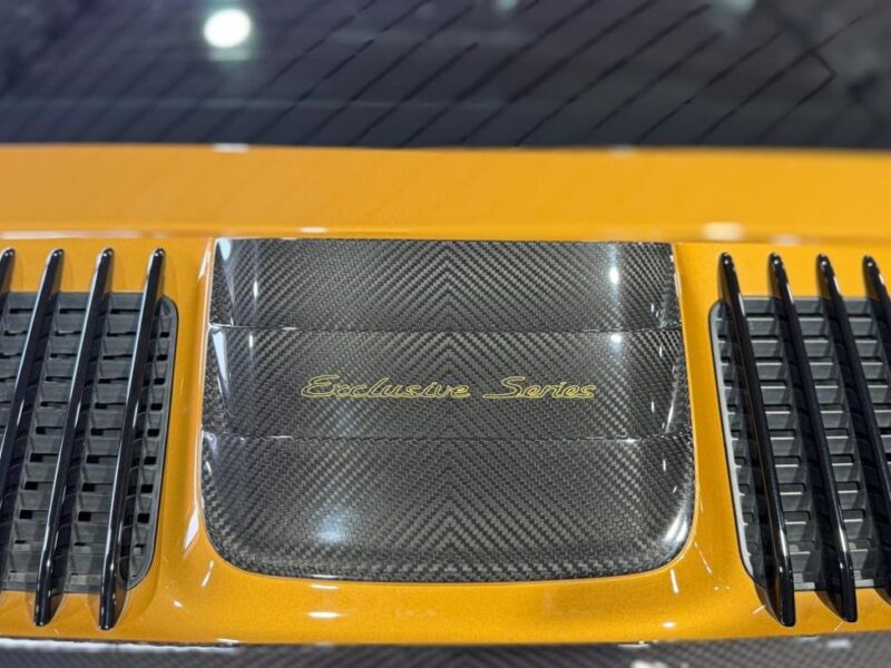 2018 Porsche 911 Turbo S Exclusive 3.8-liter twin-turbocharged Engine Yellow Black Coupe GCC
